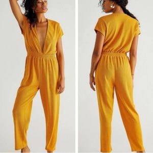 Free People Beach Terry Cloth Jumpsuit Size Small